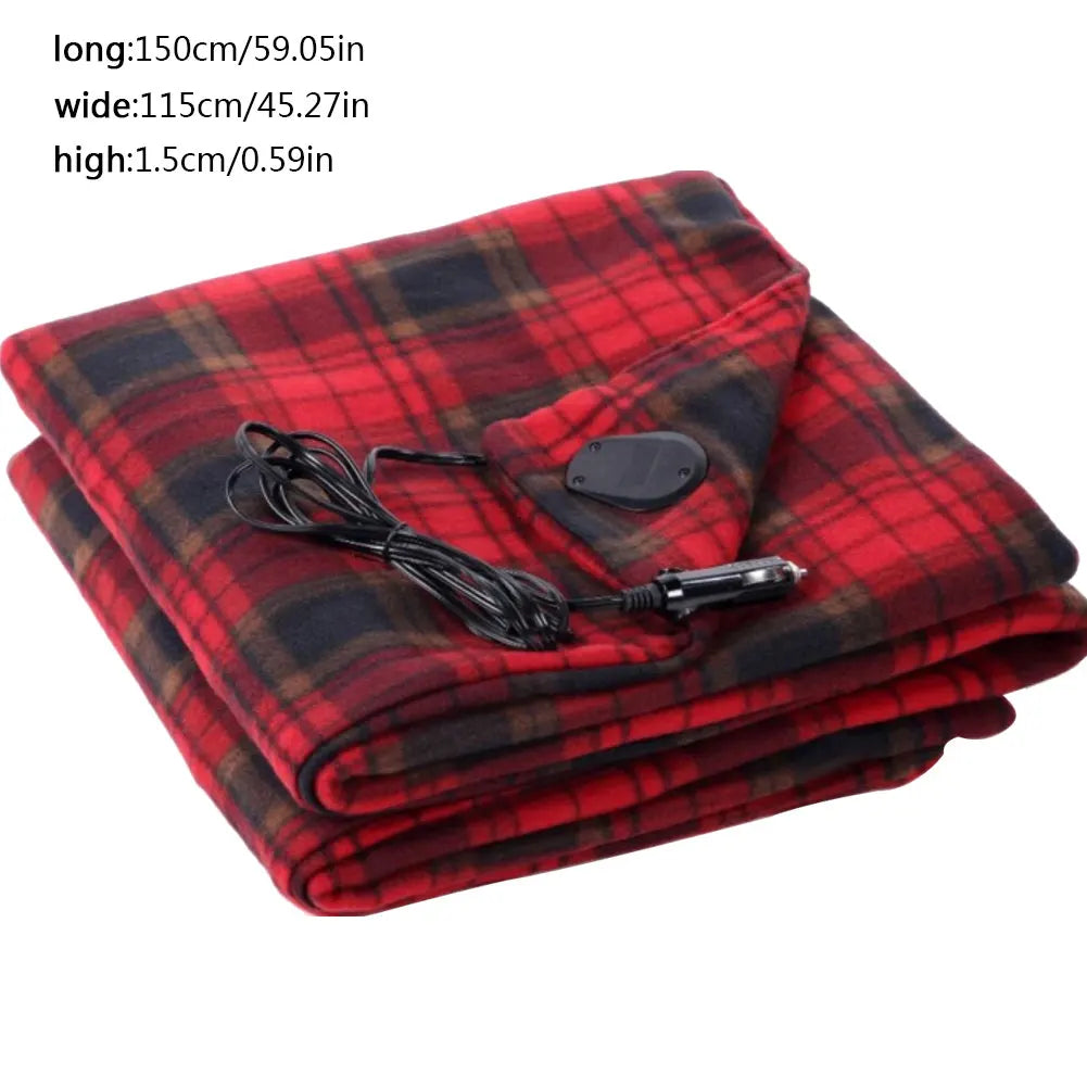 12V Car Winter Hot Navy Blue Polar Fleece Constant Temperature Heating Blanket Car Electric Blanket Cover Pad Mat 3 Model