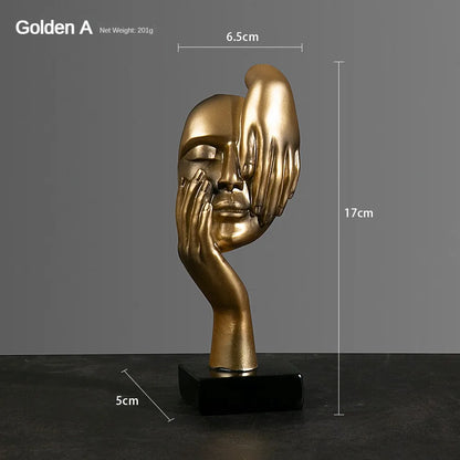 Abstract Face Statue Sculptures and Figurines Decoration Nodic Home Decor Luxury Living Room Decoration Figurines for Interior