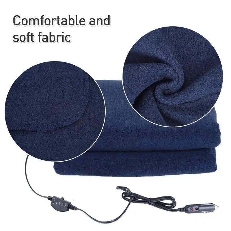 12V Car Winter Hot Navy Blue Polar Fleece Constant Temperature Heating Blanket Car Electric Blanket Cover Pad Mat 3 Model