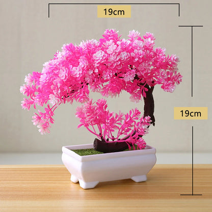 Simulated Plant Tree Bonsai Artificial Plastic Plants Flowers Potted Indoor Hotel Table Decoration Garden Arrangement Ornaments