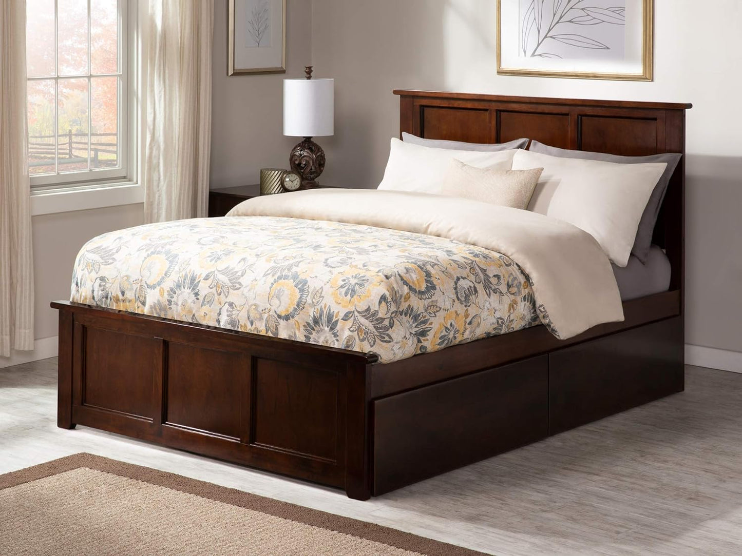 Atlantic Furniture Madison Bed, Queen, Walnut