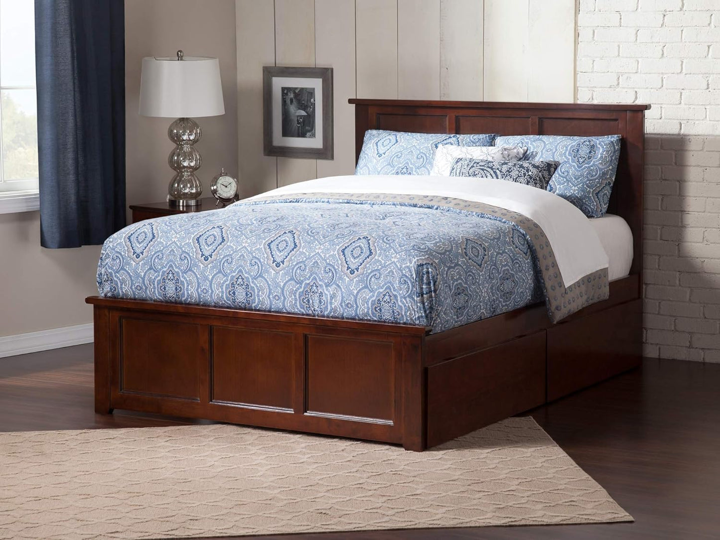 Atlantic Furniture Madison Bed, Queen, Walnut