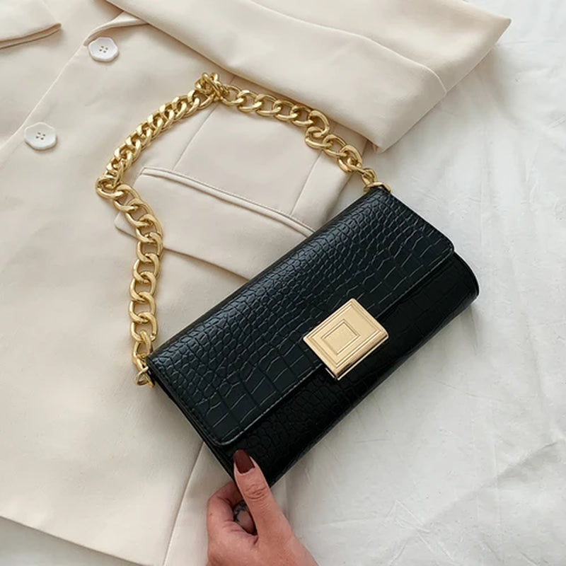 Fashion Vintage Bags for Women 2020 Crocodile Pattern Shoulder Purse Luxury Handbags Women Bags Designer Female Bags Purse