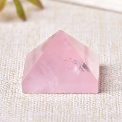 Natural Crystal Pyramid Fluorite Quartz Healing Stone Chakra Reiki Crystal Point Energy Home Decor Handmade Crafts of Gem Stone