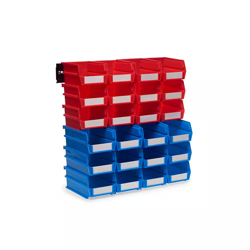 4-1/8 In. W Storage Bin, Red and Blue (26-Piece)