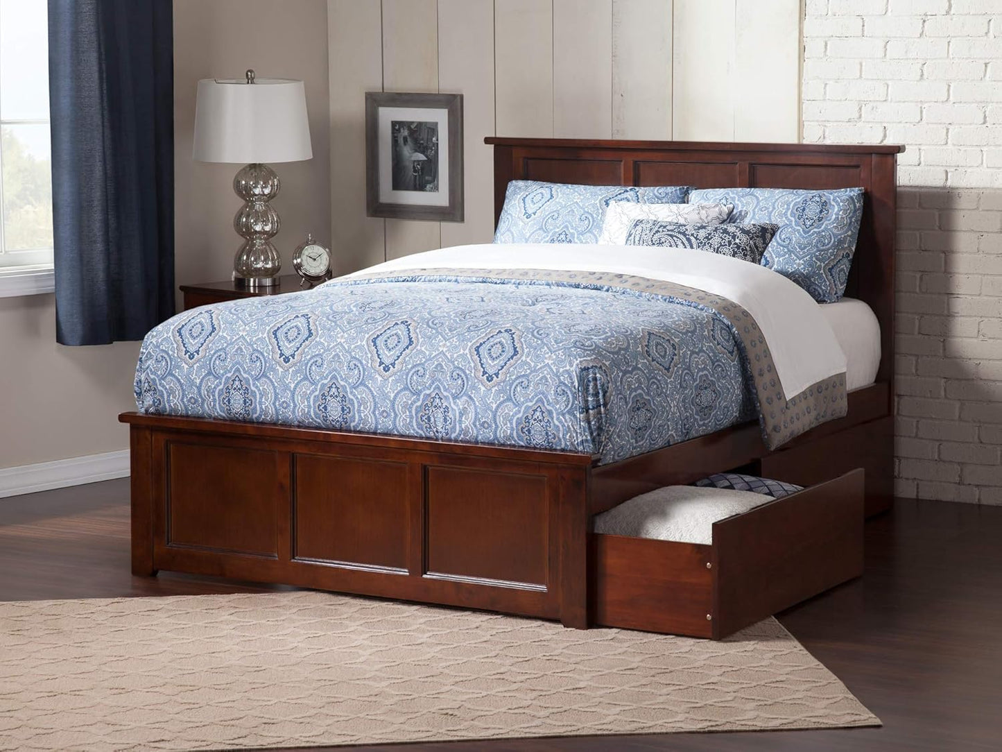 Atlantic Furniture Madison Bed, Queen, Walnut