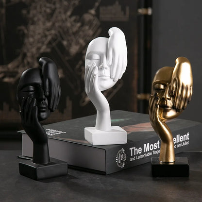 Abstract Face Statue Sculptures and Figurines Decoration Nodic Home Decor Luxury Living Room Decoration Figurines for Interior