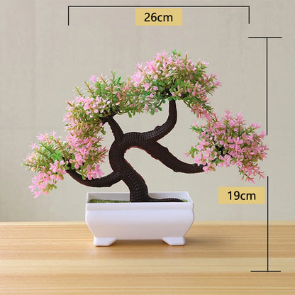 Simulated Plant Tree Bonsai Artificial Plastic Plants Flowers Potted Indoor Hotel Table Decoration Garden Arrangement Ornaments