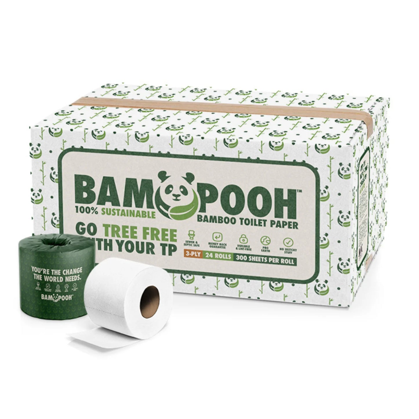 Eco-Friendly 3-Ply Bamboo Toilet Paper