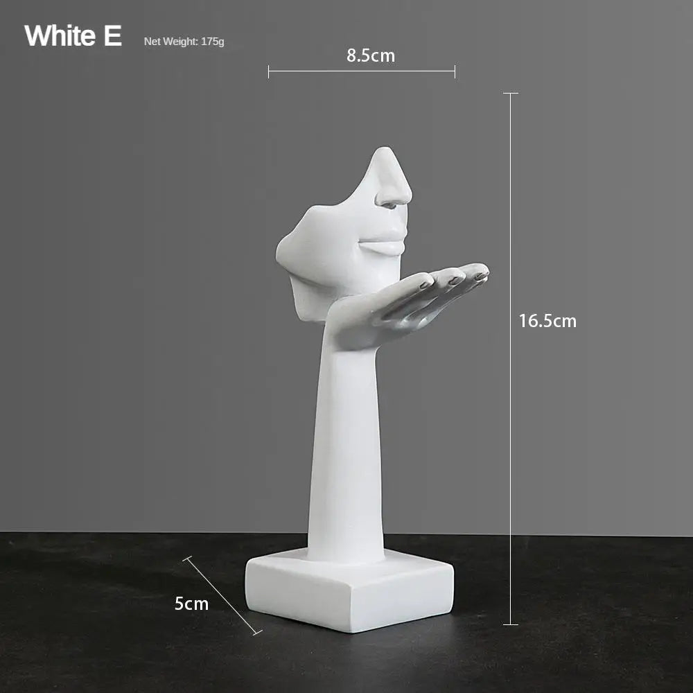 Abstract Face Statue Sculptures and Figurines Decoration Nodic Home Decor Luxury Living Room Decoration Figurines for Interior