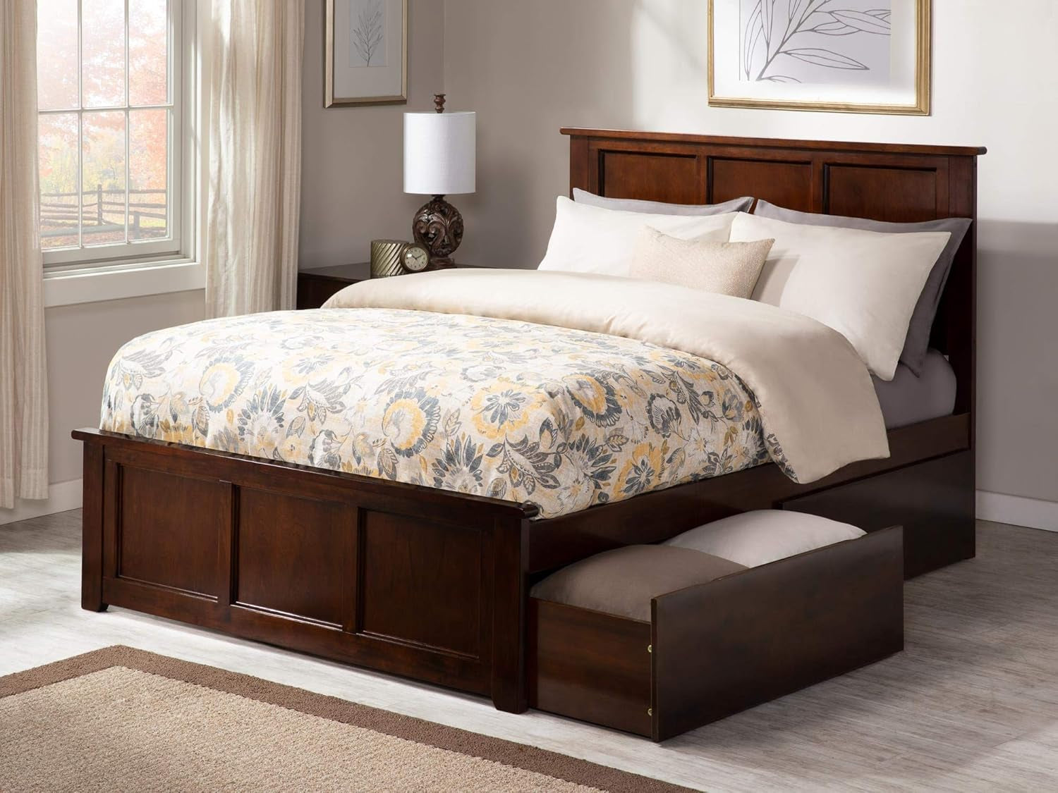 Atlantic Furniture Madison Bed, Queen, Walnut